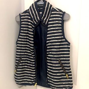 Blue and white striped vest